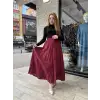 Kraş etek bordo