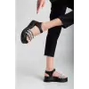 Lalen Siyah Kemerli Sandalet