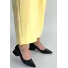 Meort Siyah Rugan Topuklu Ayakkabı