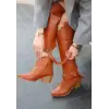 Milla Taba Cilt Tak Çıkar Topuklu Bot Ve Çizme
