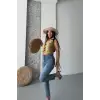 Mom fit bıyık kar yıkama jeans pantolon koyu mavi d2006