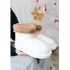 Mordi Beyaz Oval Burunlu Su Geçirmez İçi Kürklü  Bot
