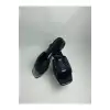 Ortu Siyah Cilt İşlemeli Terlik