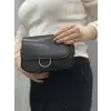 Siyah cilt mossi çanta