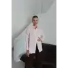 Tek cepli müslin gömlek pembe pt