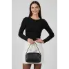Yanı Büzgülü bluz siyah T4322