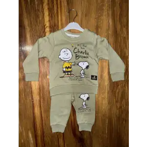 6-24 aylık charlie baskılı takım yeşil