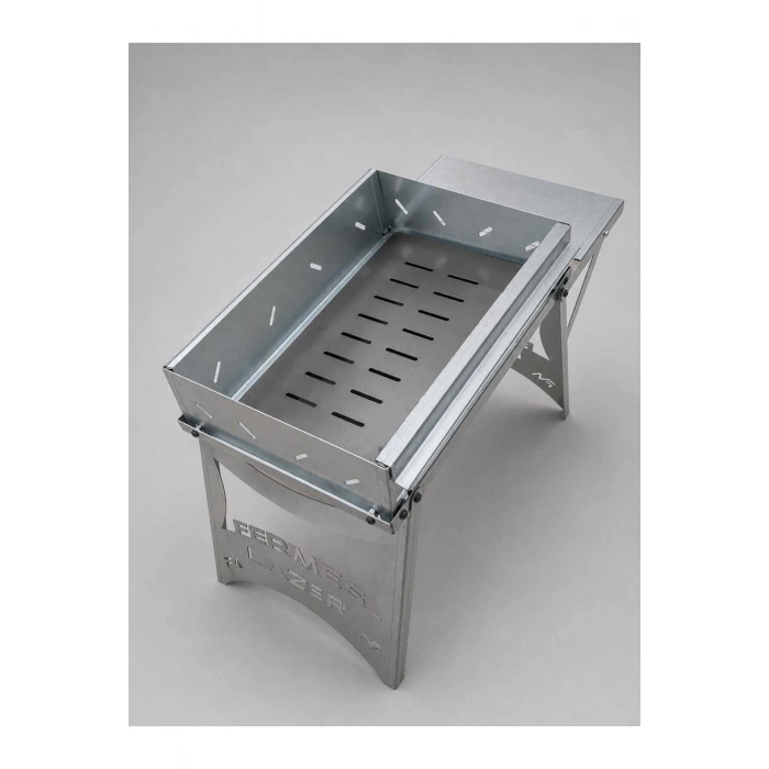 Lazer Metal F2 Katlanır Mangal – Modüler Izgaralı - Modüler Masa Tabelası- Yan Masal Tabelası ve Taşıma Çantalı (Katlandığında 3cm yüksekliğindedir)
