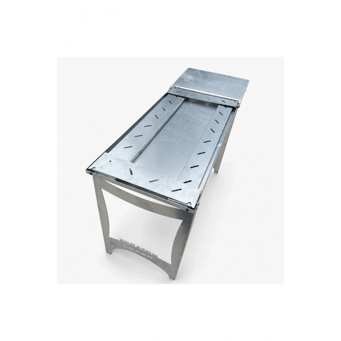 Lazer Metal F3 Katlanır Çelik Mangal – Yan Masalı, Portatif Kamp ve Piknik Mangalı 76*80 cm
