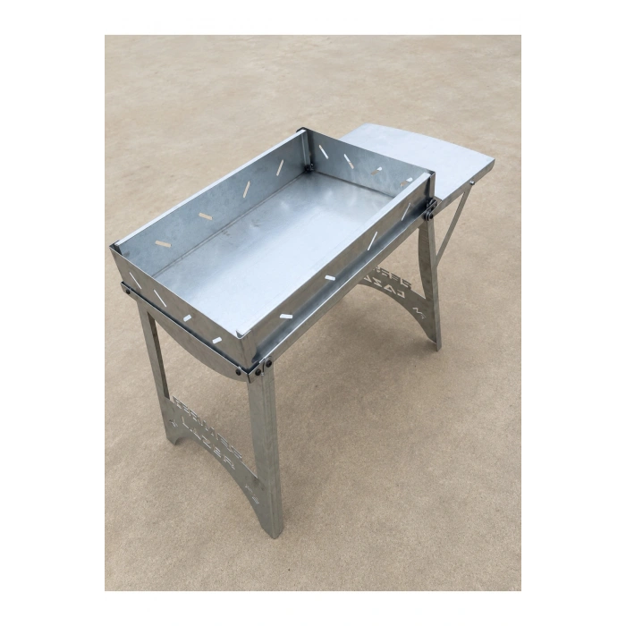 Lazer Metal F2 Katlanır Çelik Mangal – Yan Masalı, Portatif Kamp ve Piknik Mangalı 49*50 cm