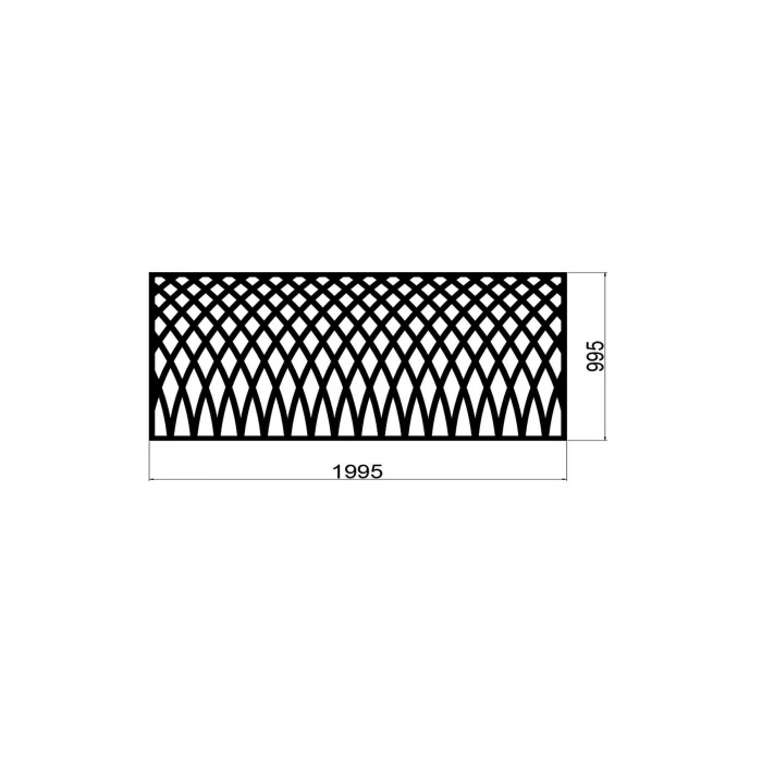 LAZER METAL KESİM ST37 Kalite Dekoratif Korkuluk Paneli 1995x995 MM 2MM Sac ÜRÜN BOYASIZDIR!