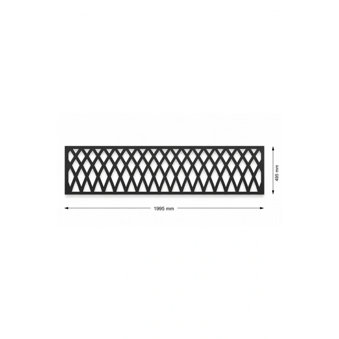 LAZER METAL 2 MM HAM SAC DEKORATİF KORKULUK PANELİ 495 × 1195 mm