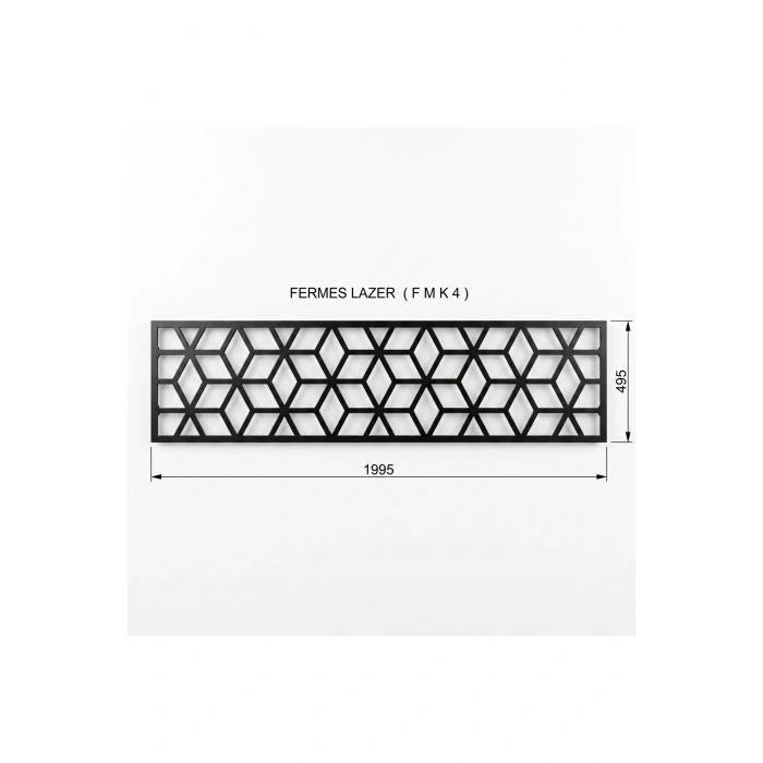 LAZER METAL 2 MM HAM SAC DEKORATİF KORKULUK PANELİ 495 × 1195 mm