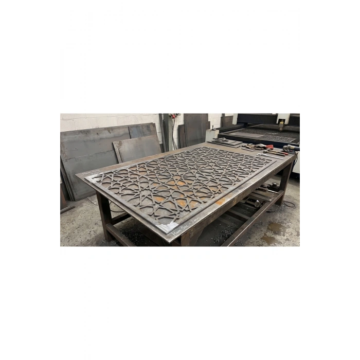 Lazer Dekoratif Lazer Kesim Ham Sac Panel Korkuluk (1995x995 mm - 2mm Boyasız Sac)