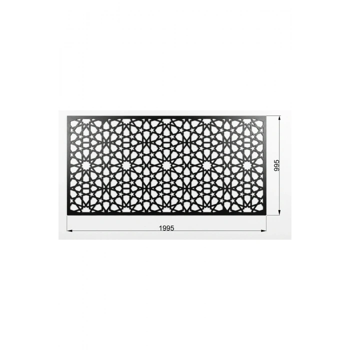 Lazer Dekoratif Lazer Kesim Ham Sac Panel Korkuluk (1995x995 mm - 2mm Boyasız Sac)