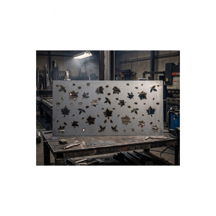 Lazer Dekoratif Lazer Kesim Ham Sac Panel Korkuluk (1995x995 mm - 2mm Boyasız Sac)