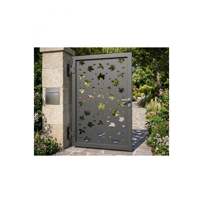 Lazer Metal 995mm * 995mm 2 mm Kalınlık St37 Kalite Ham Sac Desenli Bahçe Kapısı ÜRÜN BOYASIZDIR!