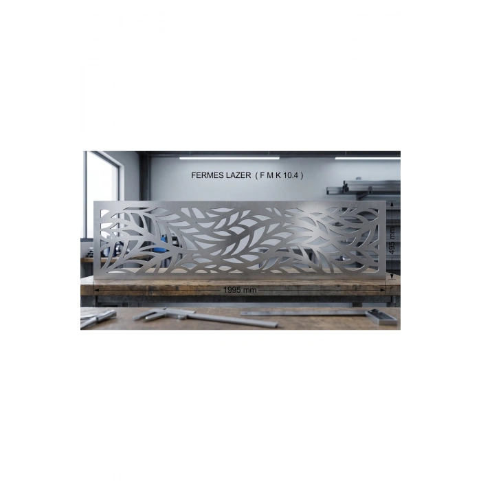 LAZER METAL 2 MM HAM SAC DEKORATİF KORKULUK PANELİ 495 mm × 1195 mm