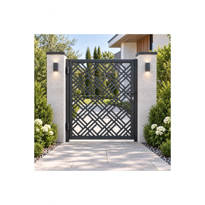 Lazer Metal 995mm x995 mm 2 mm Kalınlık St37 Kalite Ham Sac Dekoratif Bahçe Kapısı ÜRÜN BOYASIZDIR!