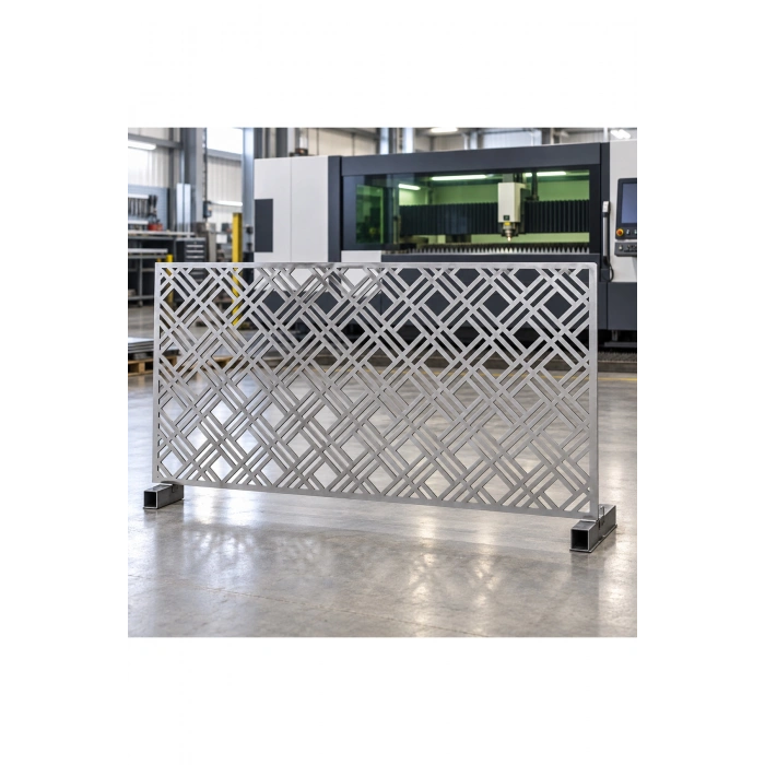 Lazer Dekoratif Desen Lazer Kesim Ham Sac Panel Korkuluk (1995mmx995 mm - 2mm Boyasız Sac)