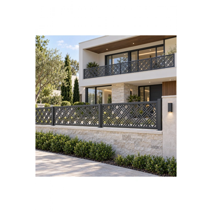 LAZER METAL 2 MM HAM SAC DEKORATİF KORKULUK PANELİ 495mm × 1195 mm