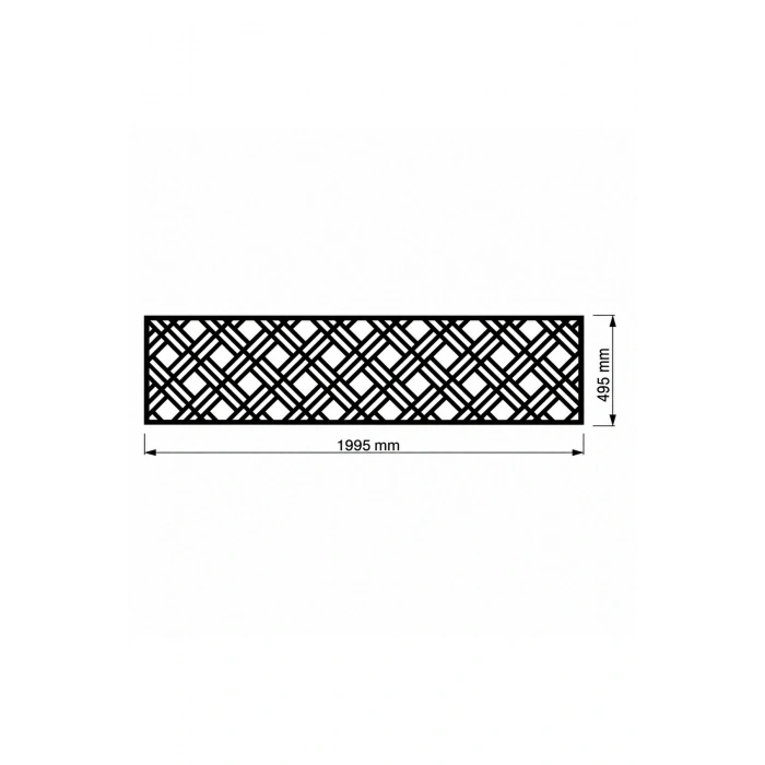 LAZER METAL 2 MM HAM SAC DEKORATİF KORKULUK PANELİ 495mm × 1195 mm