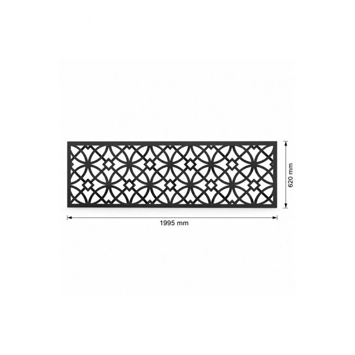 LAZER KESİM DEKORATİF DESENLİ KORKULUK - (1995 mm x 620 mm) - Ham Sac ÜRÜN BOYASIZDIR!