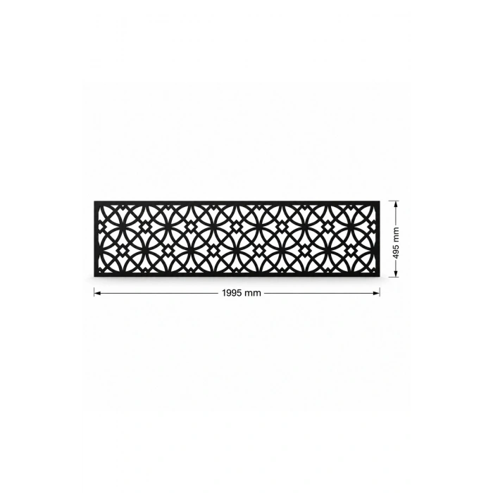 LAZER METAL 2 MM HAM SAC DEKORATİF DESEN KORKULUK PANELİ 495mm × 1995 mm