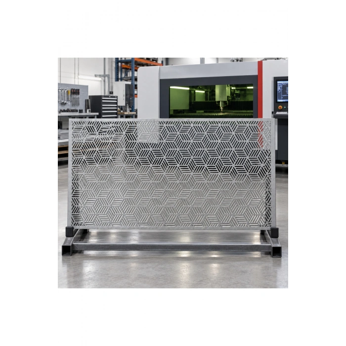 Lazer Metal Dekoratif Desen 2 mm Ham Sac Panel Korkuluk ( 1995mm x 995mm ) Boyasız Sac