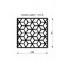 Lazer Metal 995x995 mm 2 mm Kalınlık St37 Kalite Ham Sac Desenli Bahçe Kapısı ÜRÜN BOYASIZDIR!