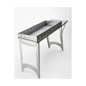 Lazer Metal F3 Katlanır Çelik Mangal – Yan Masalı, Portatif Kamp ve Piknik Mangalı 76*80 cm