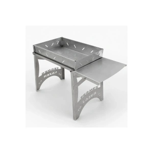 Lazer Metal F2 Katlanır Çelik Mangal – Yan Masalı, Portatif Kamp ve Piknik Mangalı 49*50 cm