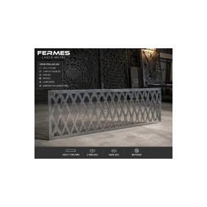 LAZER METAL 2 MM HAM SAC DEKORATİF KORKULUK PANELİ 495 × 1195 mm