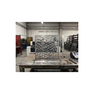 Lazer Metal 995x995 mm 2 mm Kalınlık St37 Kalite Ham Sac Yaprak Desenli Bahçe Kapısı ÜRÜN BOYASIZDIR!