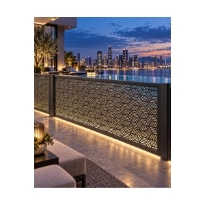Lazer Metal Dekoratif Desen 2 mm Ham Sac Panel Korkuluk ( 1995mm x 995mm ) Boyasız Sac