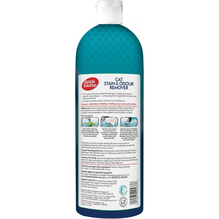 Simple Solution Kediler İçin Leke ve Koku Giderici 1000ml