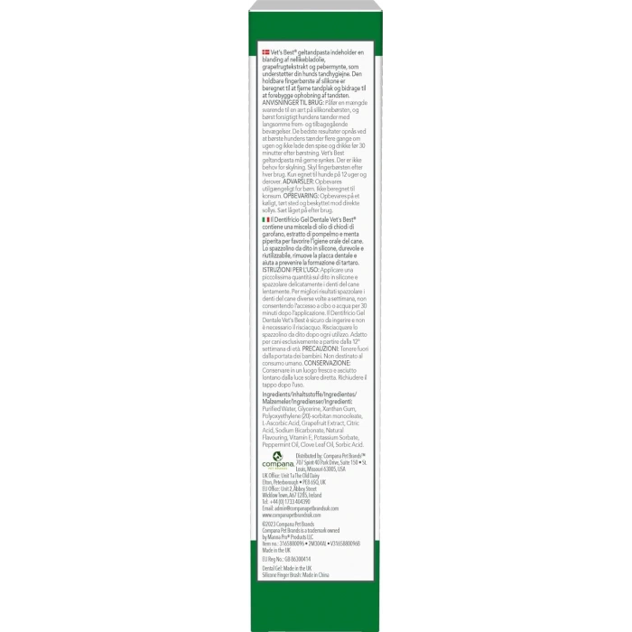 Vets Best Aloe Vera ve Nane Özlü Köpek Diş Macunu 100gr