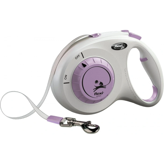 Flexi Select Otomatik Şerit Köpek Gezdirme Kayışı 7m [M] (Lila)
