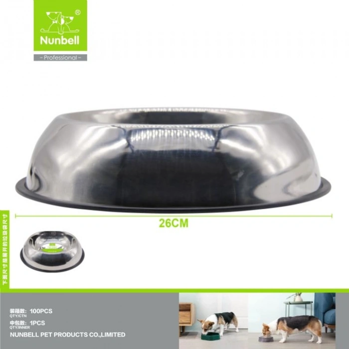 Nunbell Çelik Mama Kabı Oval 26Cm