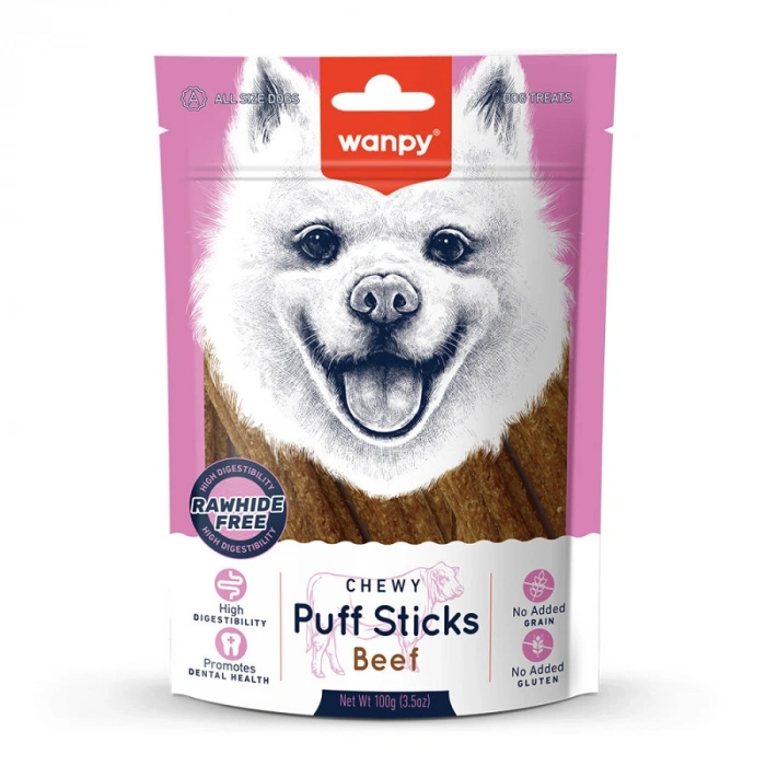 Wanpy Tahılsız Sığır Etli Köpek Çiğneme Ödülü 100g