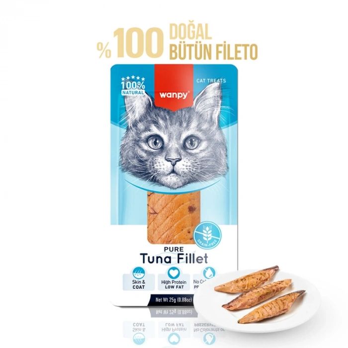Wanpy Ton Balığı Fileto Kedi Ödül Maması 25gr