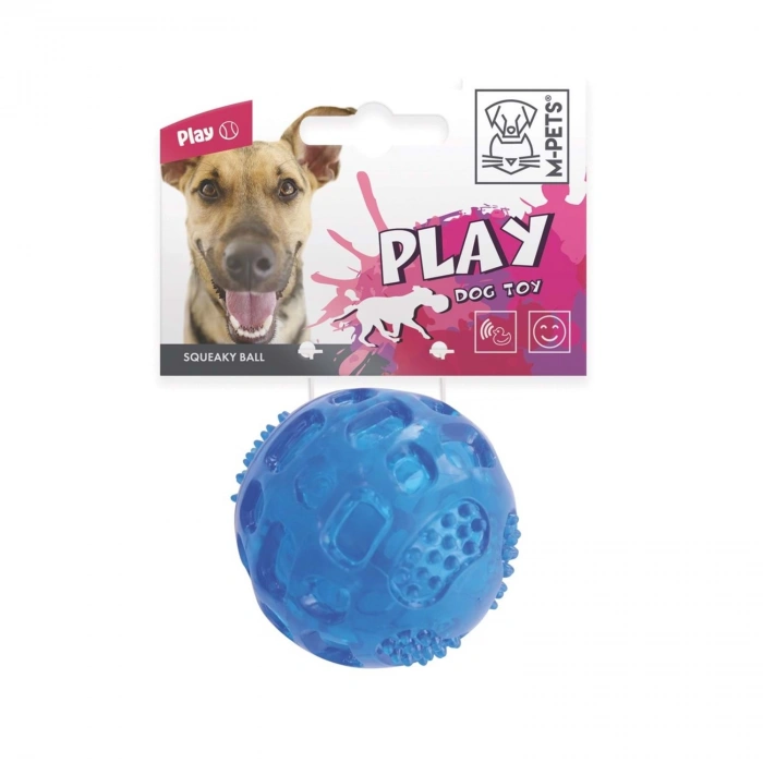 M-Pets Squeaky Köpek Oyun Topu 6,3cm (Mavi)