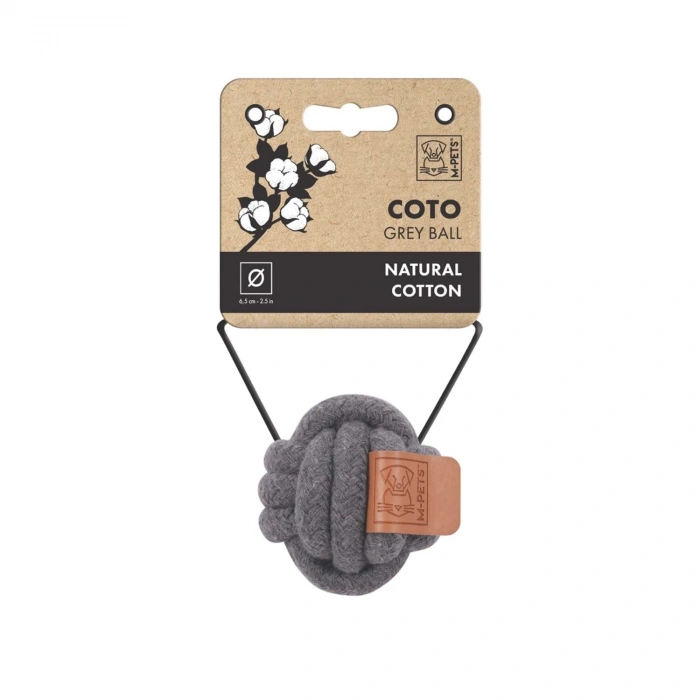 M-Pets Örgü Top Köpek Oyuncağı 6,5cm (Gri)