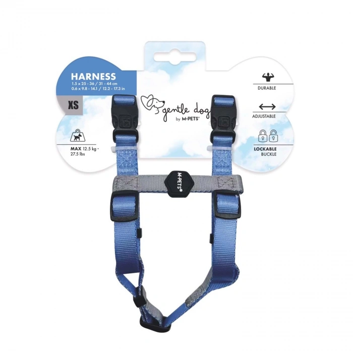 M-Pets Gentle Köpek Göğüs Tasması 25-36cm (Mavi) [XS]