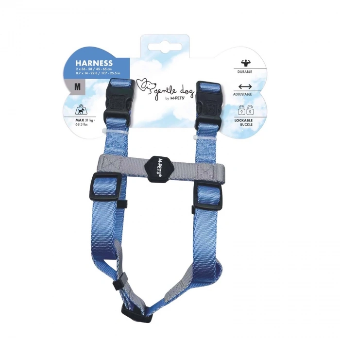 M-Pets Gentle Köpek Göğüs Tasması 36x58cm (Mavi) [M]