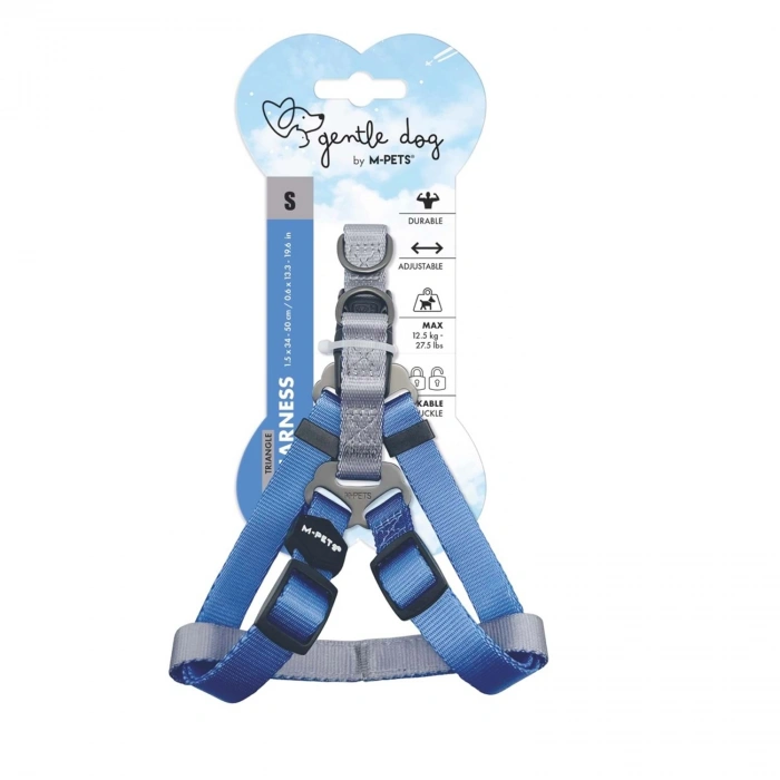 M-Pets Gentle Köpek Göğüs Tasması 34x50cm (Mavi) [S]