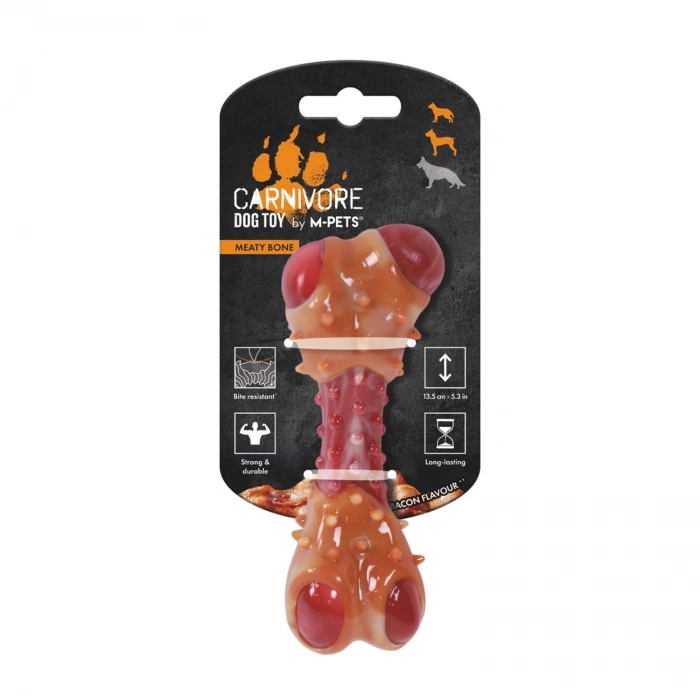 M-Pets Carnivore Bone Pastırma Aromalı Kemik Köpek Oyuncağı 13,5x5,7x4,9cm [M]