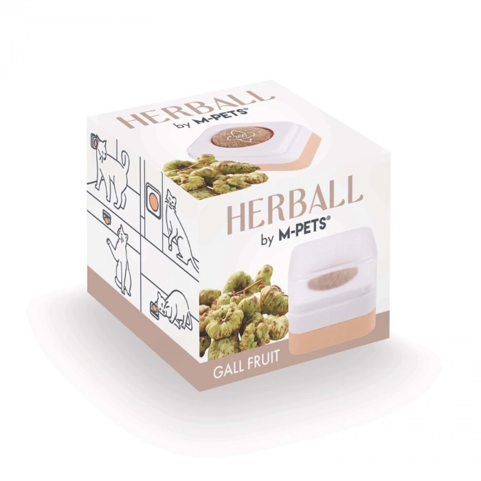 M-Pets Herball Gall Fruit Ball Kedi Oyuncağı Bej