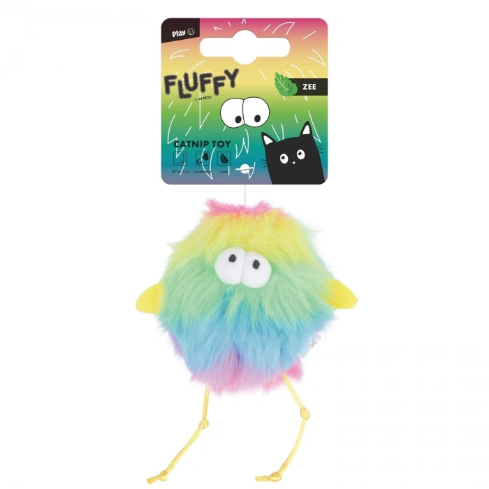 M-Pets Fluffy Zee Catnipli Kedi Oyuncağı 10x7x5,5cm (Karışık Renkli)s