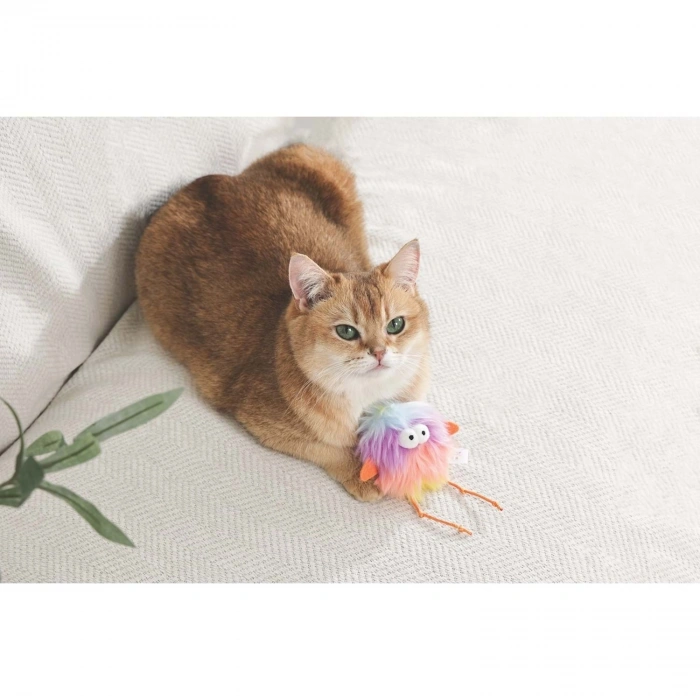 M-Pets Fluffy Bub Catnipli Kedi Oyuncağı 10x7x5,5cm (Karışık Renkli)